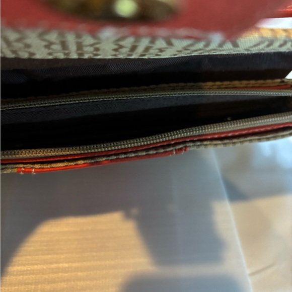 Pedro Rogado Orange leather straps Tan canvas handbag - Picture 5 of 8